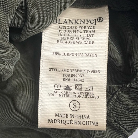 BlankNYC Double Zipper Green Moto Jacket S - Picture 4 of 8